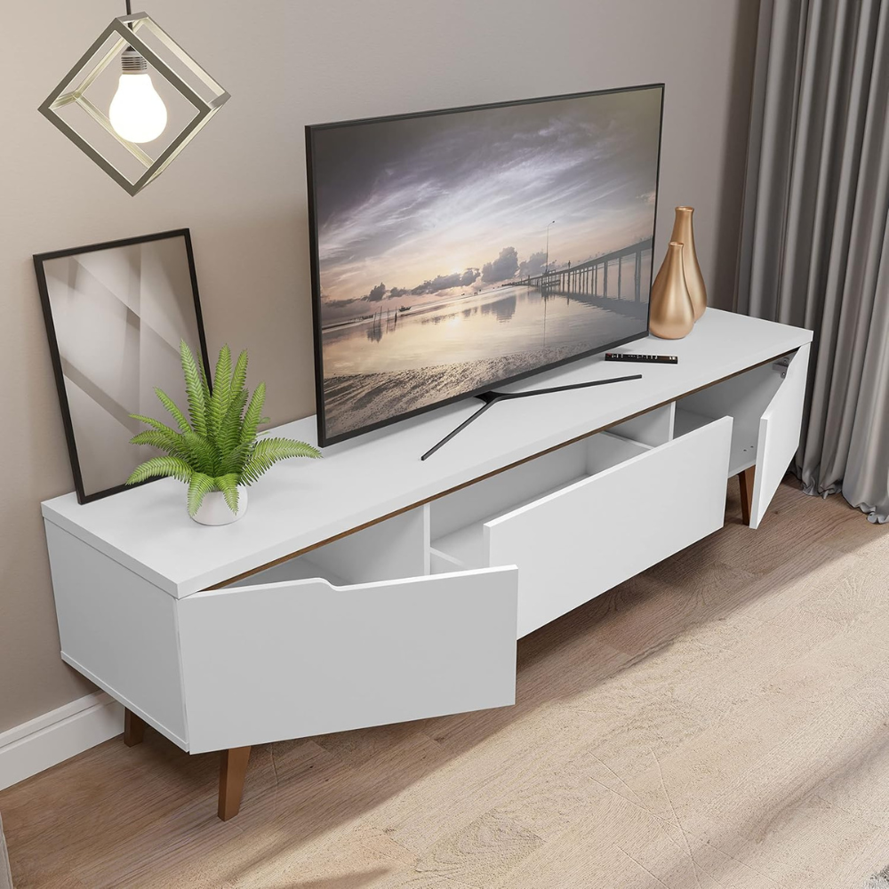Madesa Reims TV Stand Up to 75'' White - Image 3