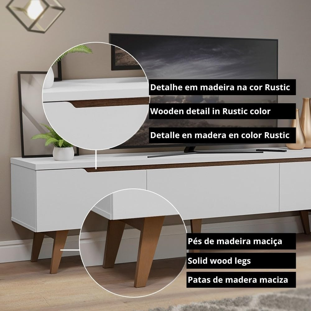Madesa Reims TV Stand Up to 75'' White - Image 6