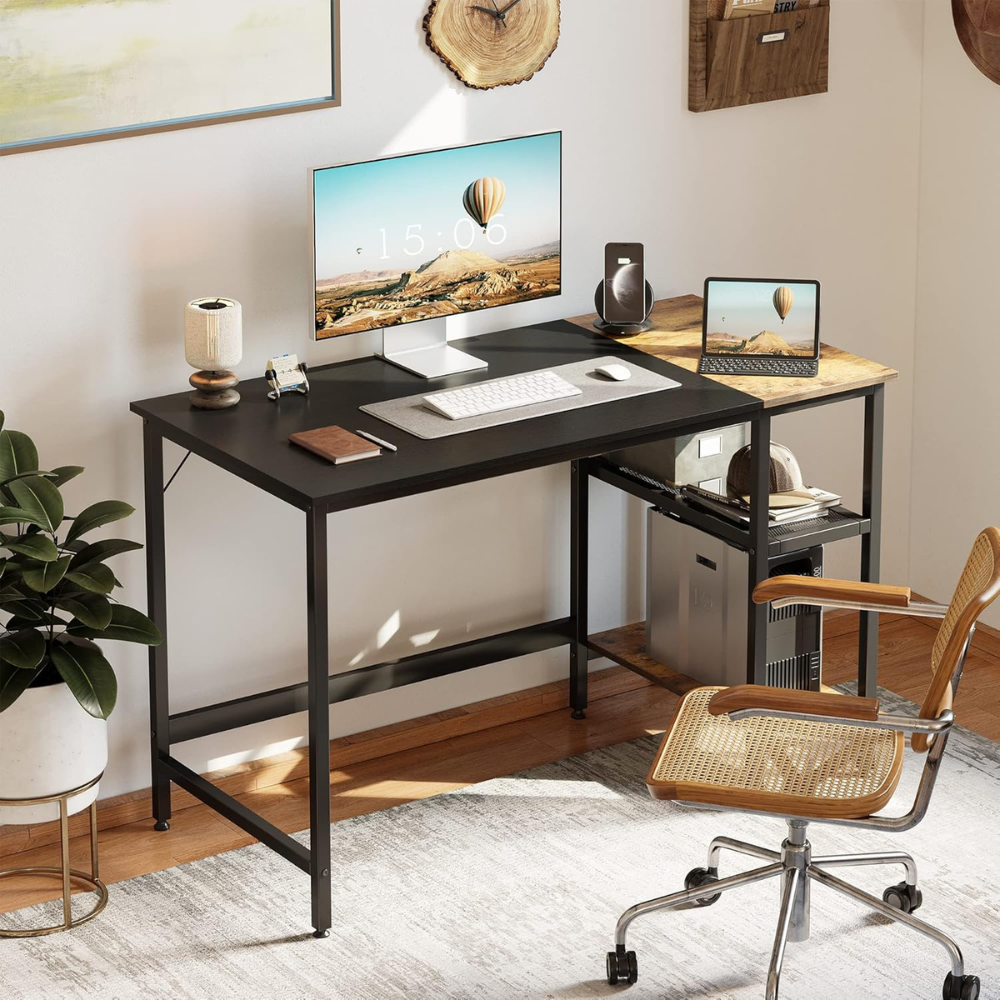 CubiCubi Computer Desk with Storage Shelves - Image 2