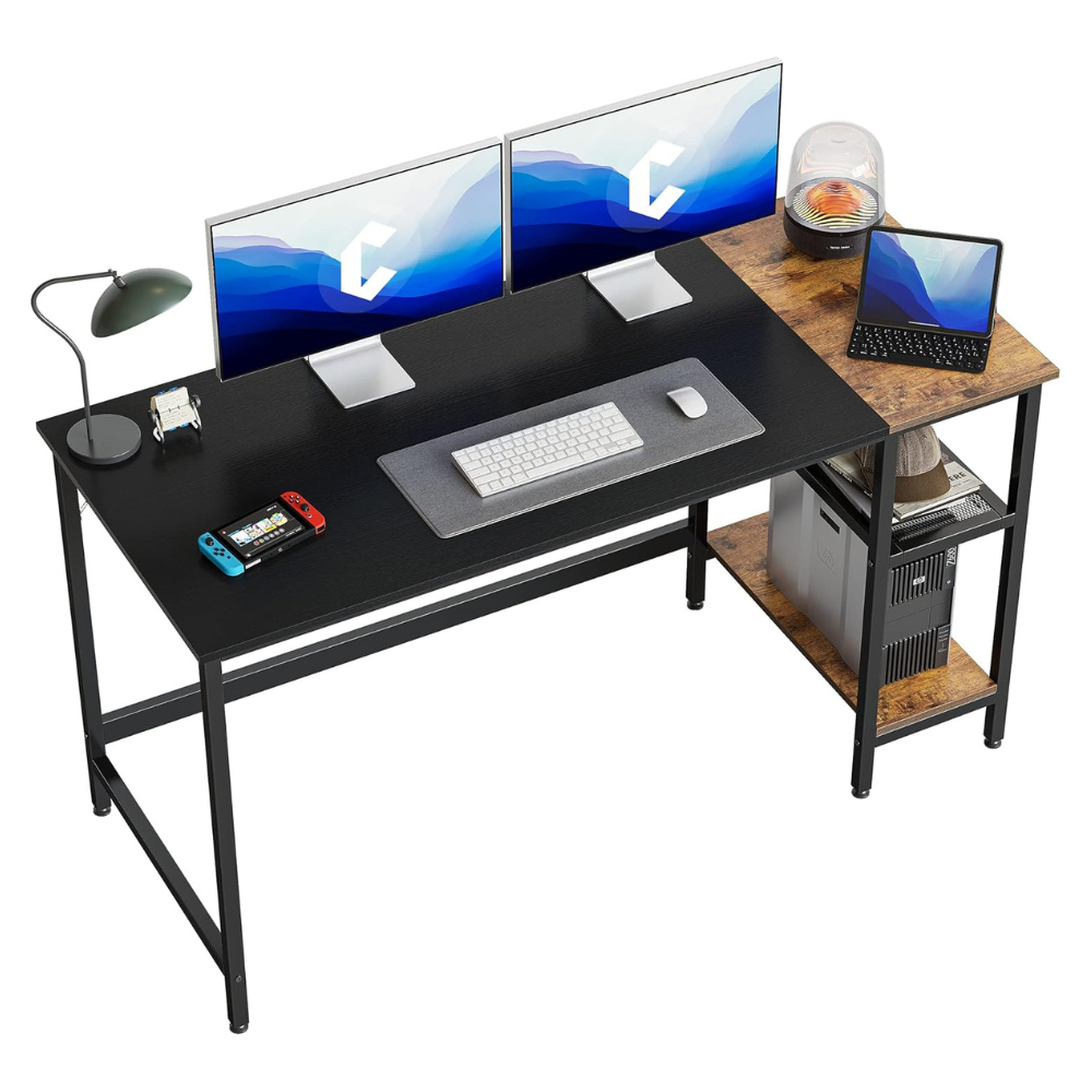 CubiCubi Computer Desk with Storage Shelves