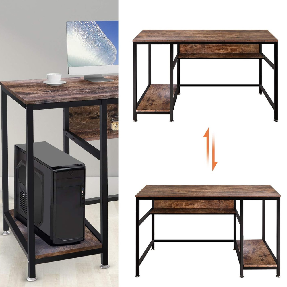 AUTOXEL Gaming Computer Desk with Storage Shelf - Image 4