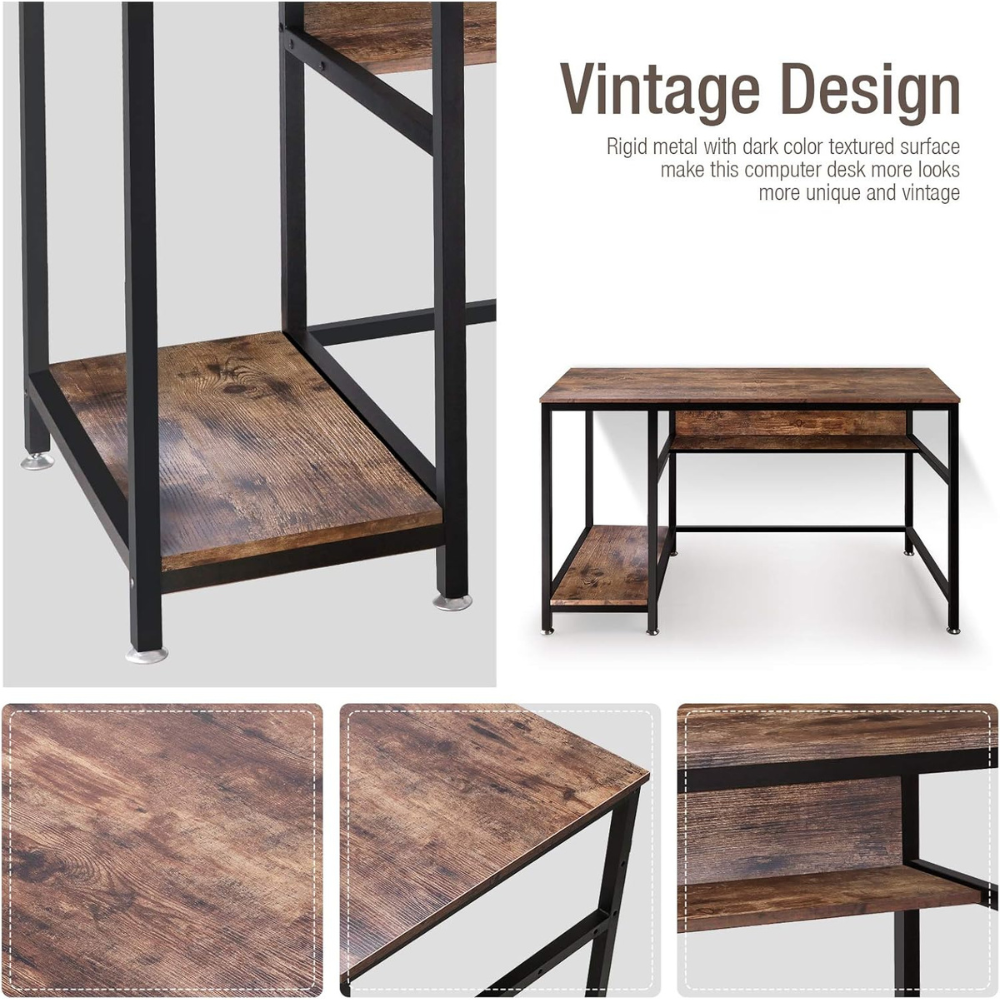 AUTOXEL Gaming Computer Desk with Storage Shelf - Image 5