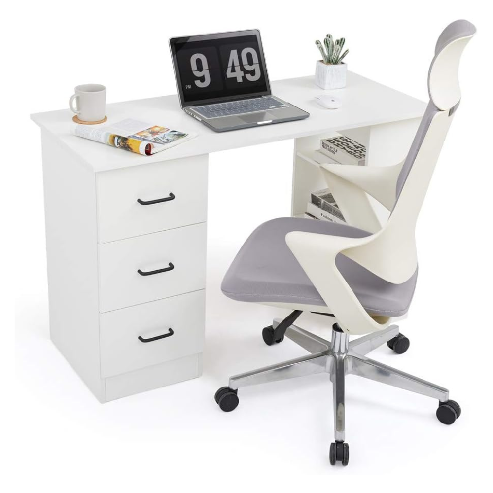 Meerveil Computer Desk with Drawers & Shelves - Image 4