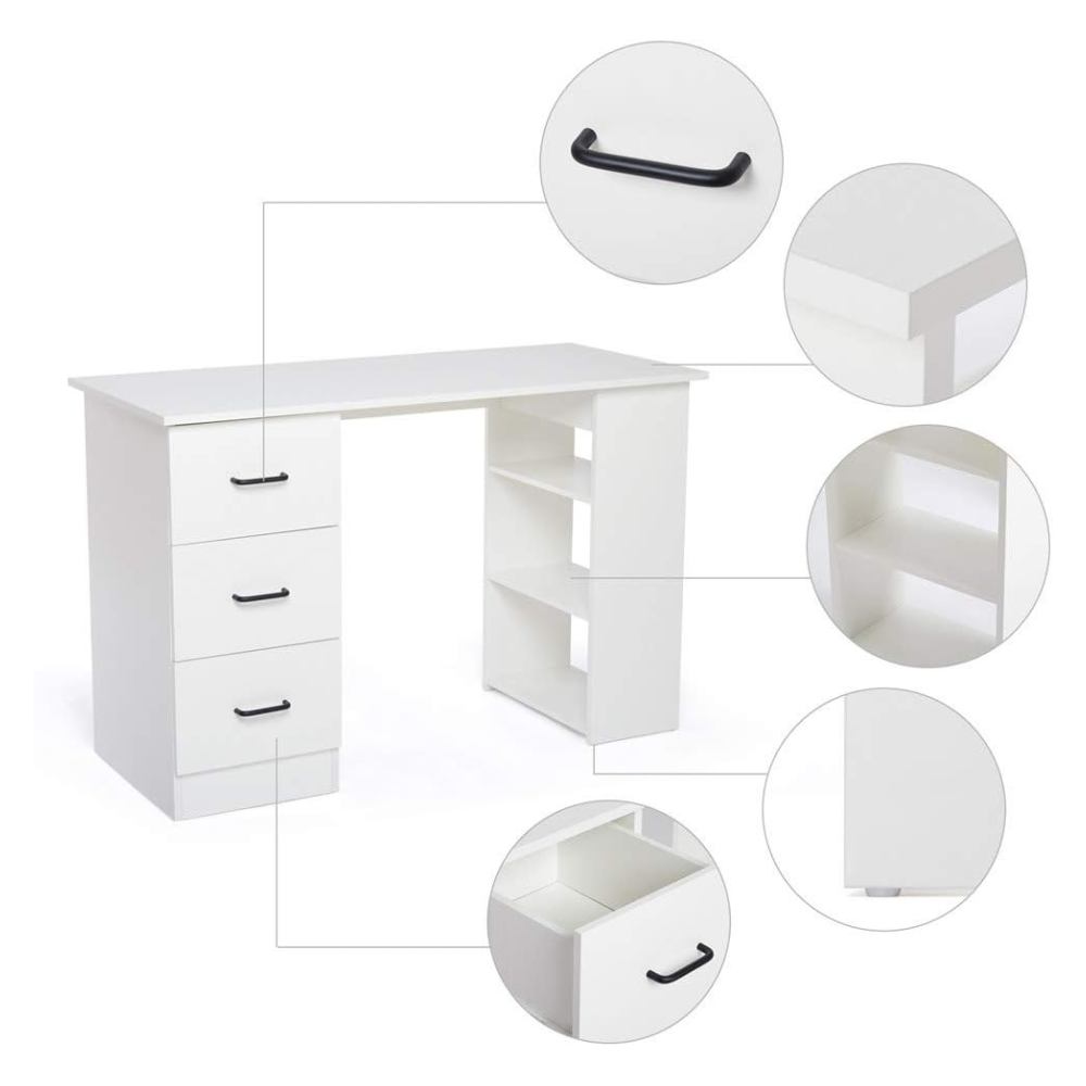 Meerveil Computer Desk with Drawers & Shelves - Image 5