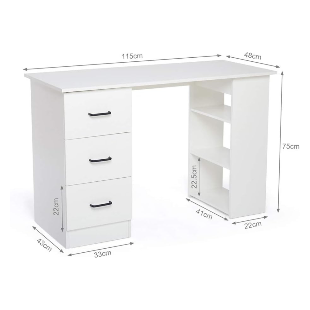 Meerveil Computer Desk with Drawers & Shelves - Image 6