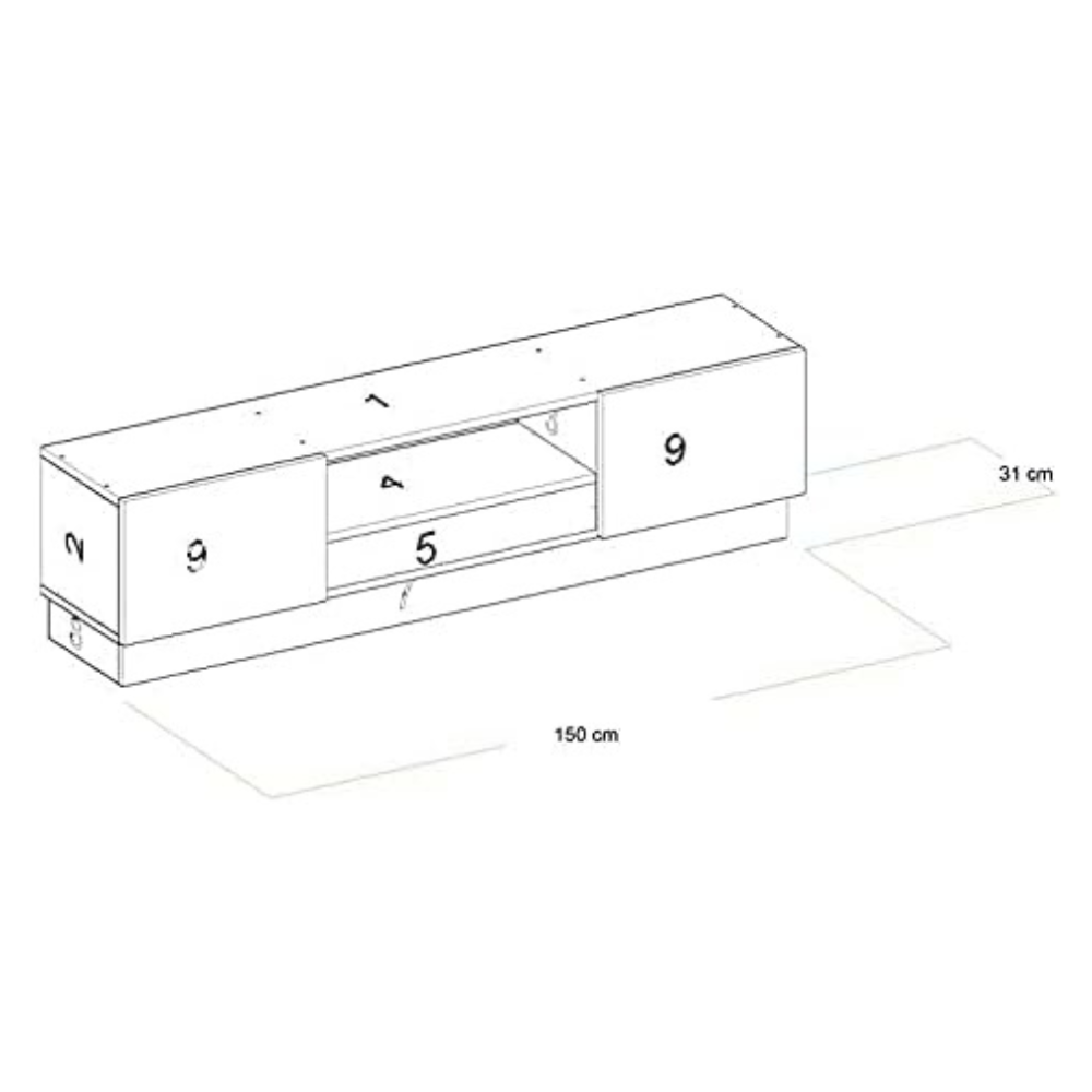 Ifurniture TV Multi Color Stand Table - Image 3