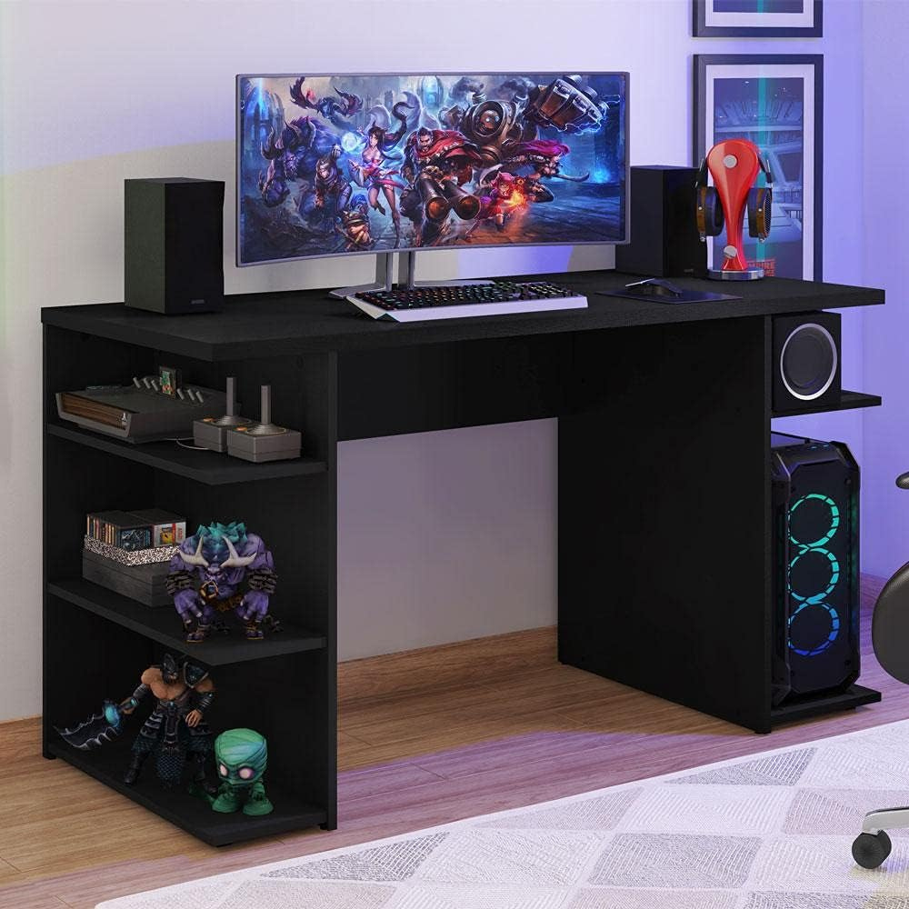 Madesa Computer Desk Gamer Desk 9409 - Black - Image 2