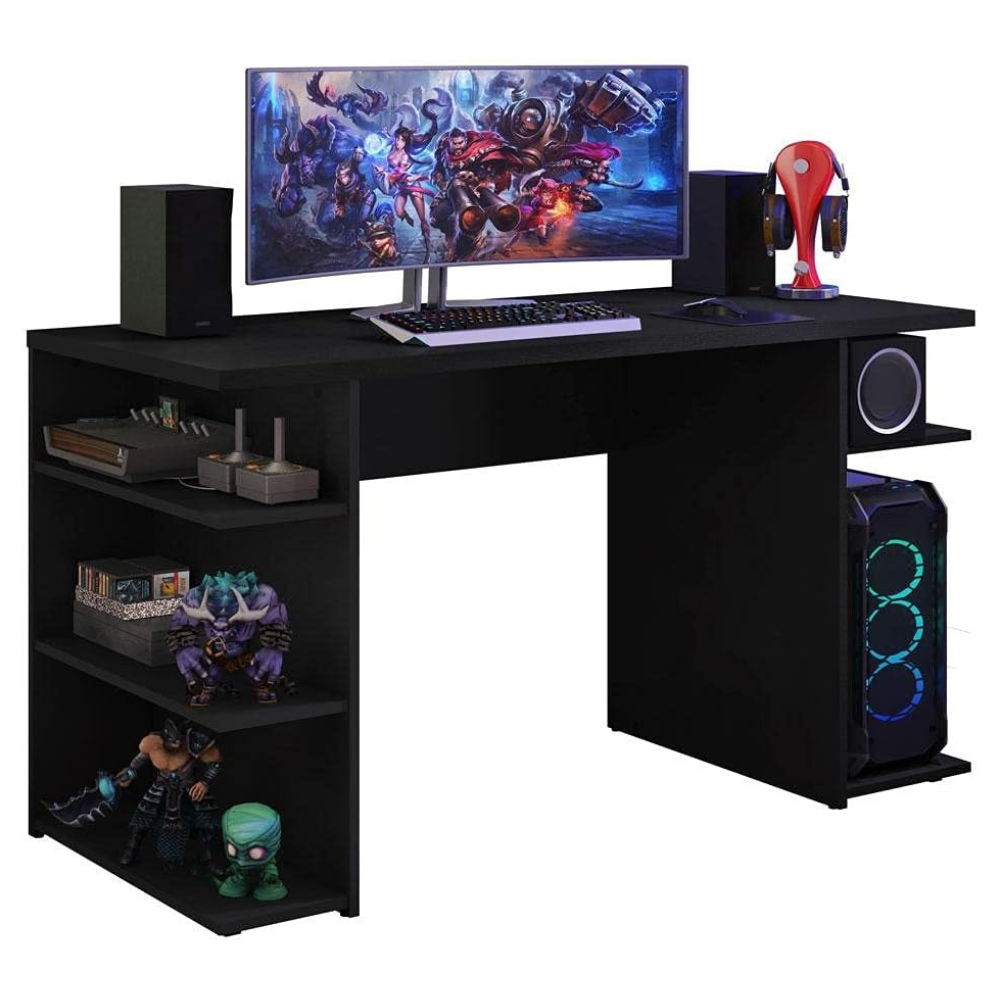 Madesa Computer Desk Gamer Desk 9409 - Black - Image 5