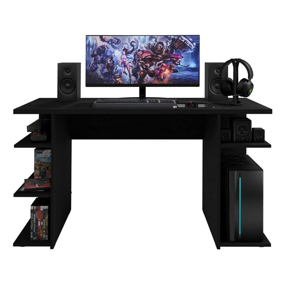 Madesa Computer Desk Gamer Desk 9409 - Black - Image 4