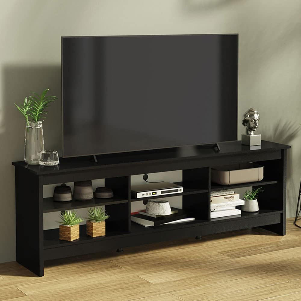 MADESA TV Stand with 6 Shelves and Cable Management - Image 2