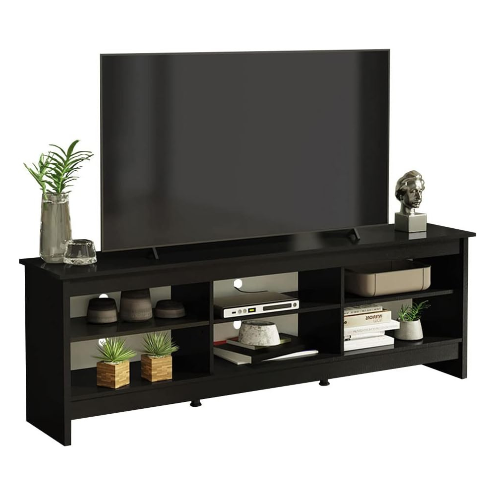 MADESA TV Stand with 6 Shelves and Cable Management