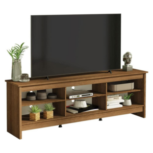 Madesa TV Table for TVs up to 75” Rustic Wood