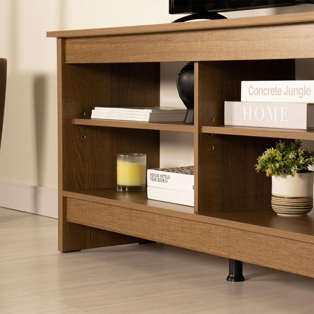 Madesa TV Table for TVs up to 75” Rustic Wood - Image 6