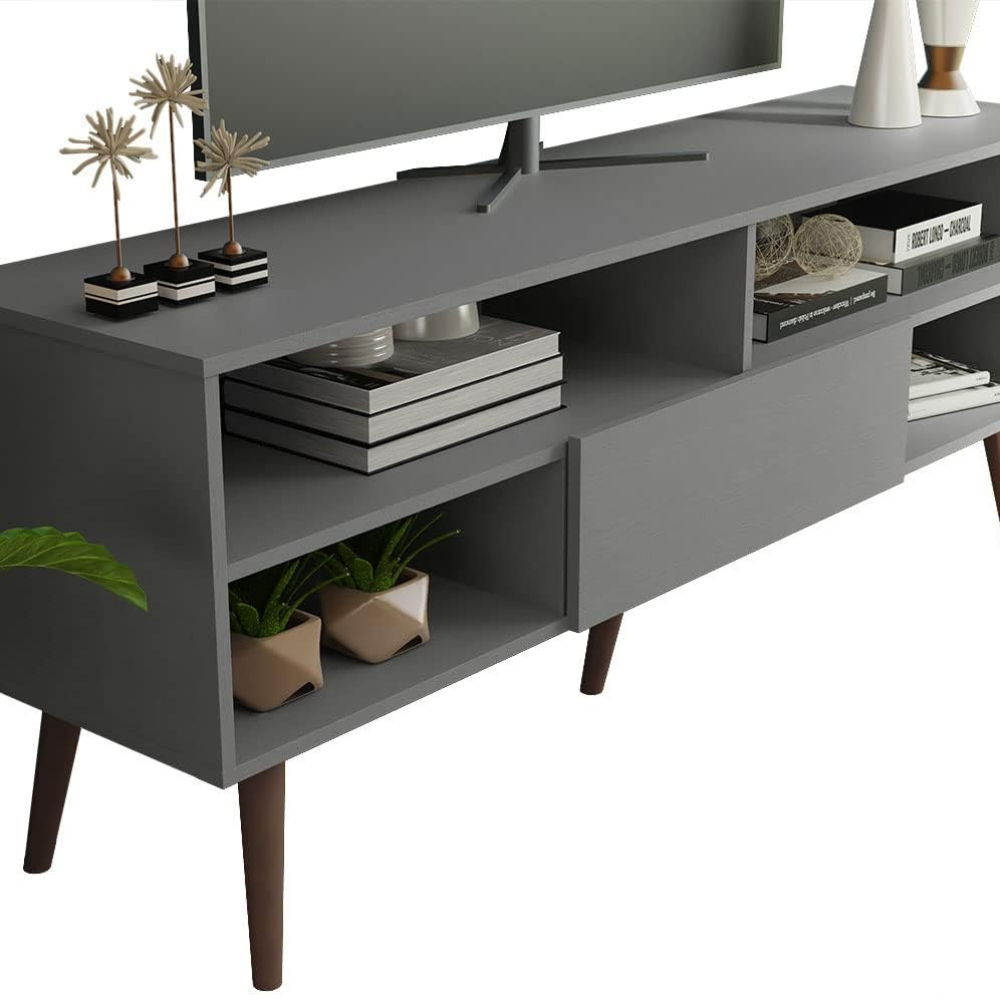 Madesa TV Stand for 65 Inch TV with Door & Shelves - Image 3