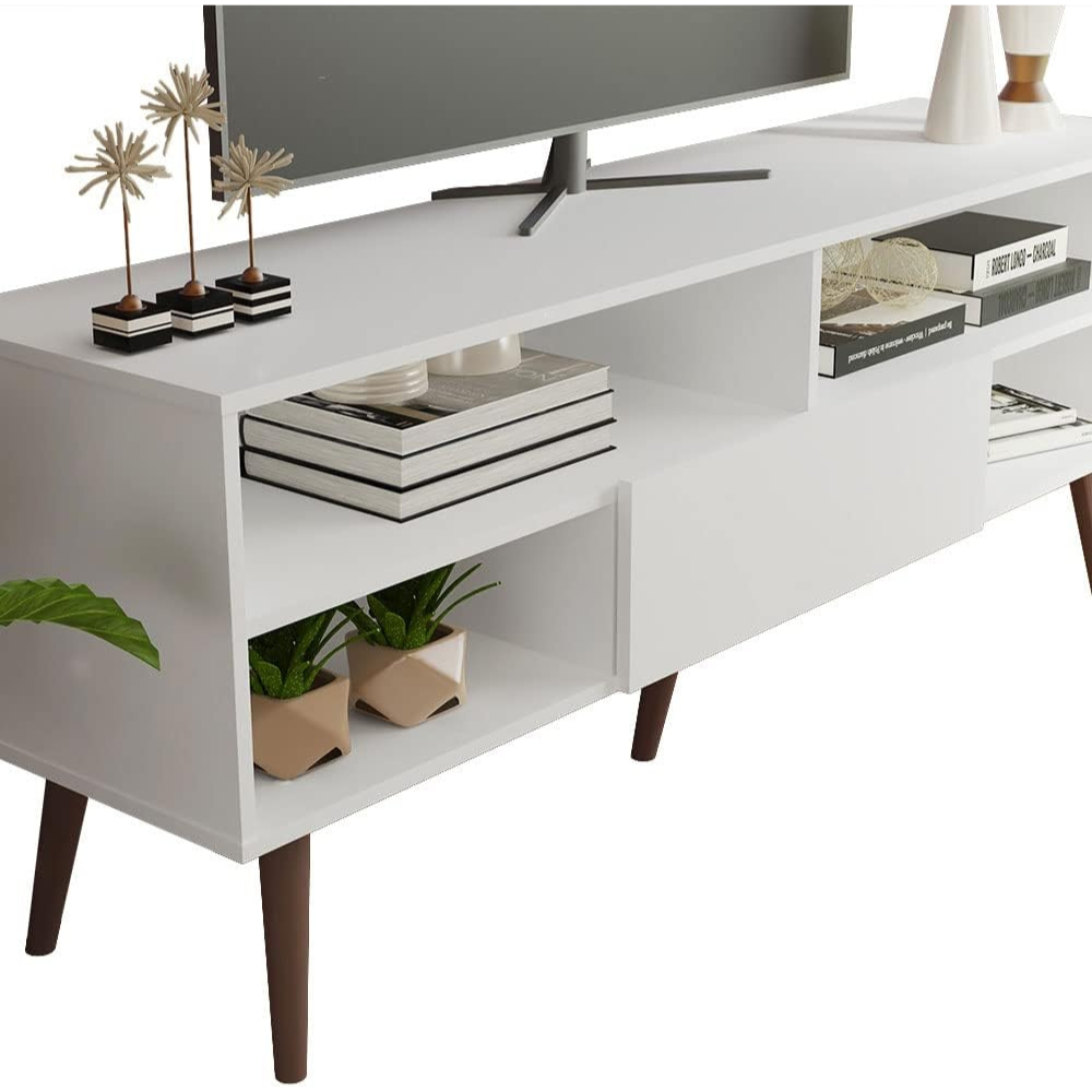 Madesa TV Stand for 65 Inch TV with Door & Shelves - Image 4