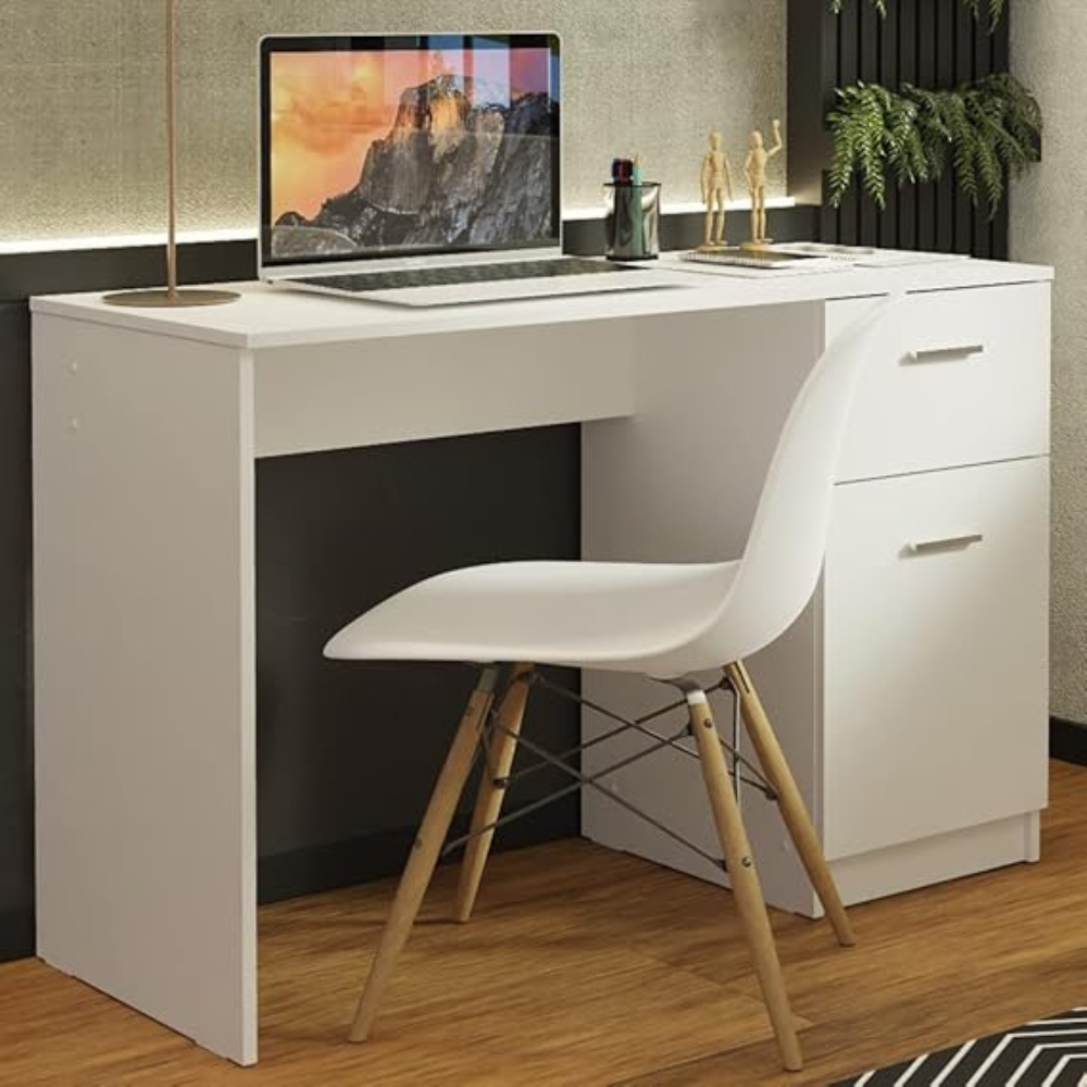 Madesa Compact Computer Desk with 1 Drawer and 1 Door - Image 2