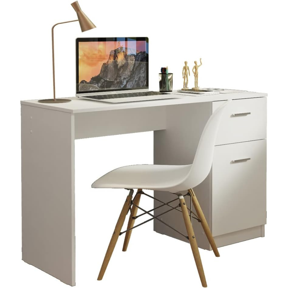 Madesa Compact Computer Desk with 1 Drawer and 1 Door - Image 3