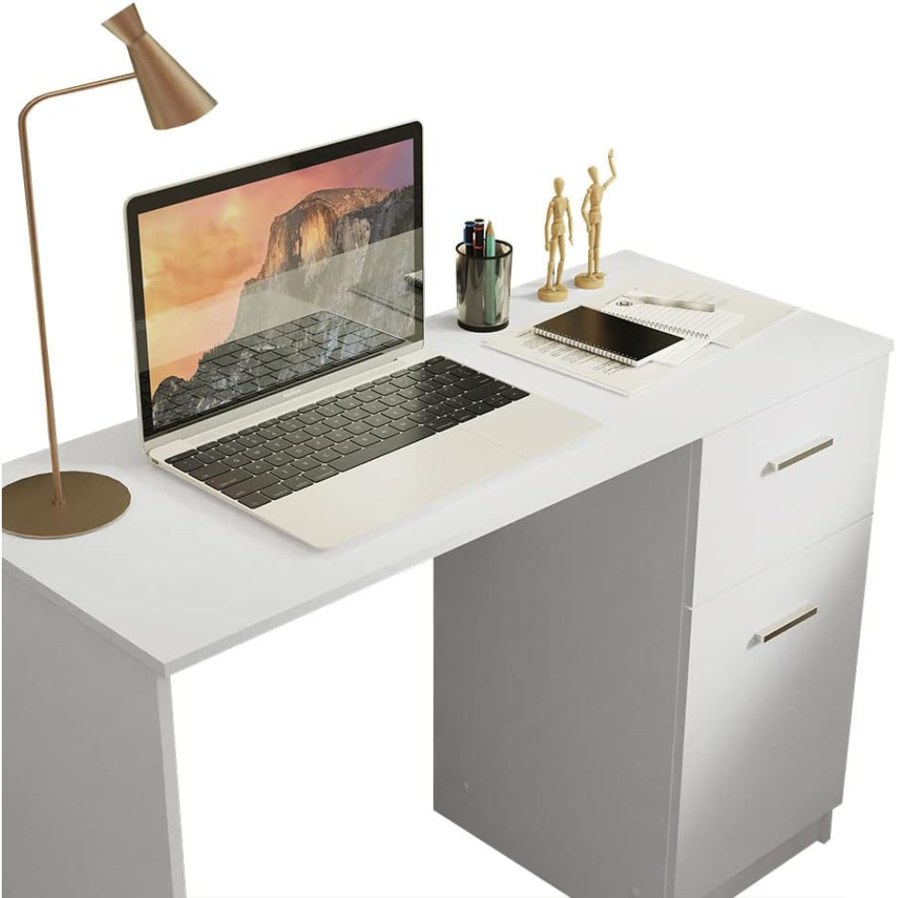 Madesa Compact Computer Desk with 1 Drawer and 1 Door - Image 4