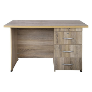 Study and Reception Desk with 3 Drawers Wood