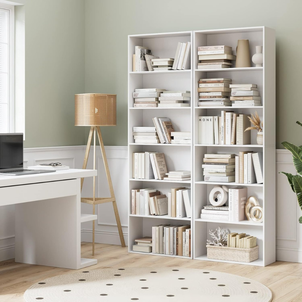 OPEX Wooden Bookcase with 6 Shelves - Image 5